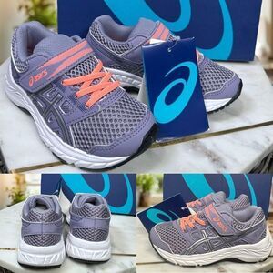 ASICS Youth Girl's CONTEND 5 PS ASH ROCK/SILVER Athletic Shoes Size 10 EU 27